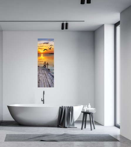 ComfortSun Infrarot Badheizung Wunschmotiv Steg